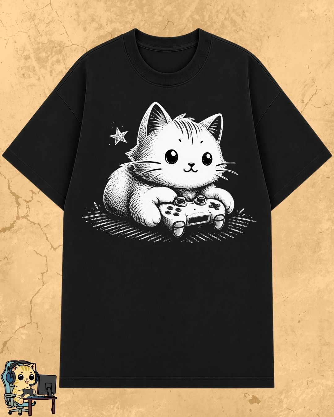 Purrfect Gamer Cotton Tshirt