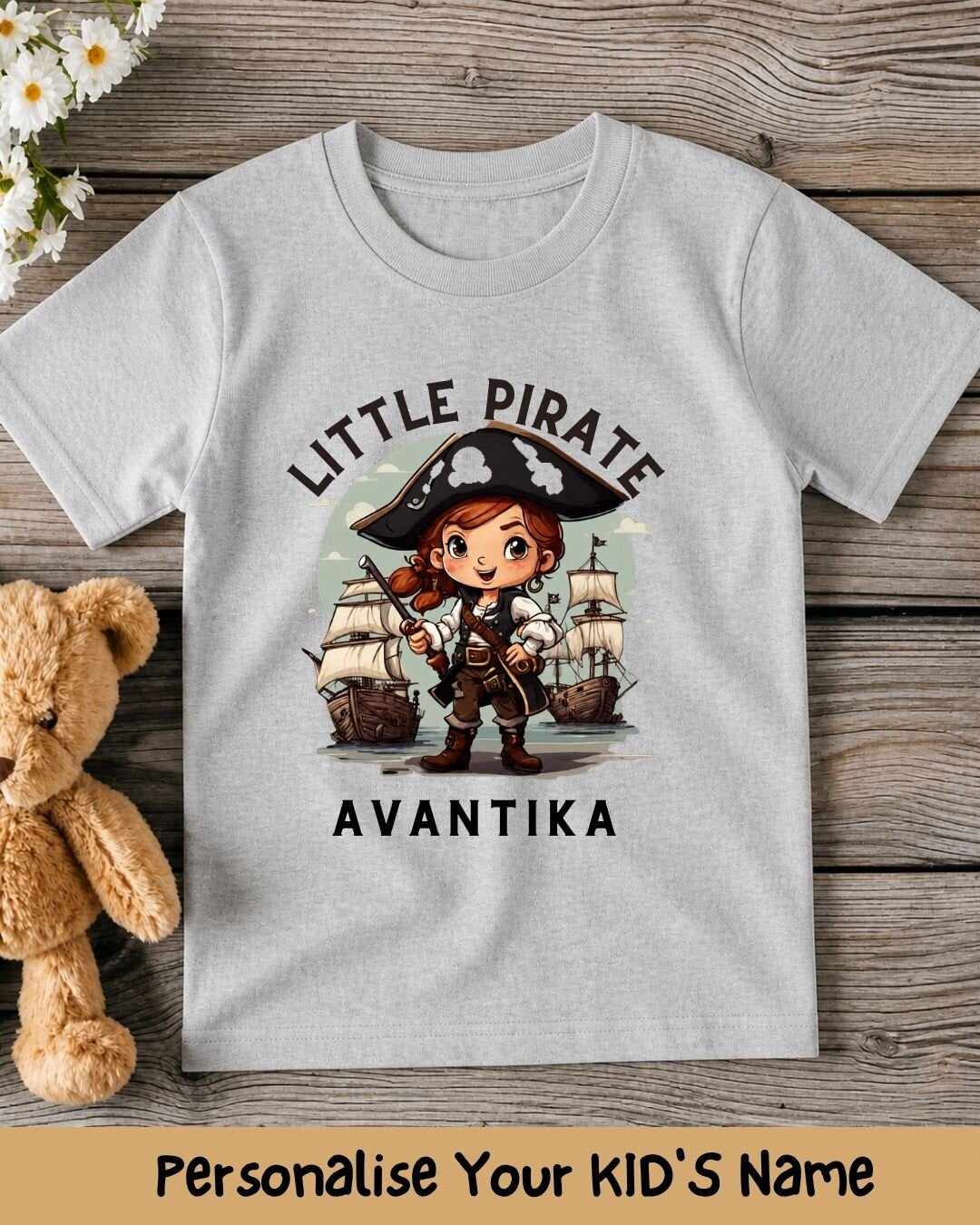 Karate & Pirate Theme Custom Kid Cotton Tee
