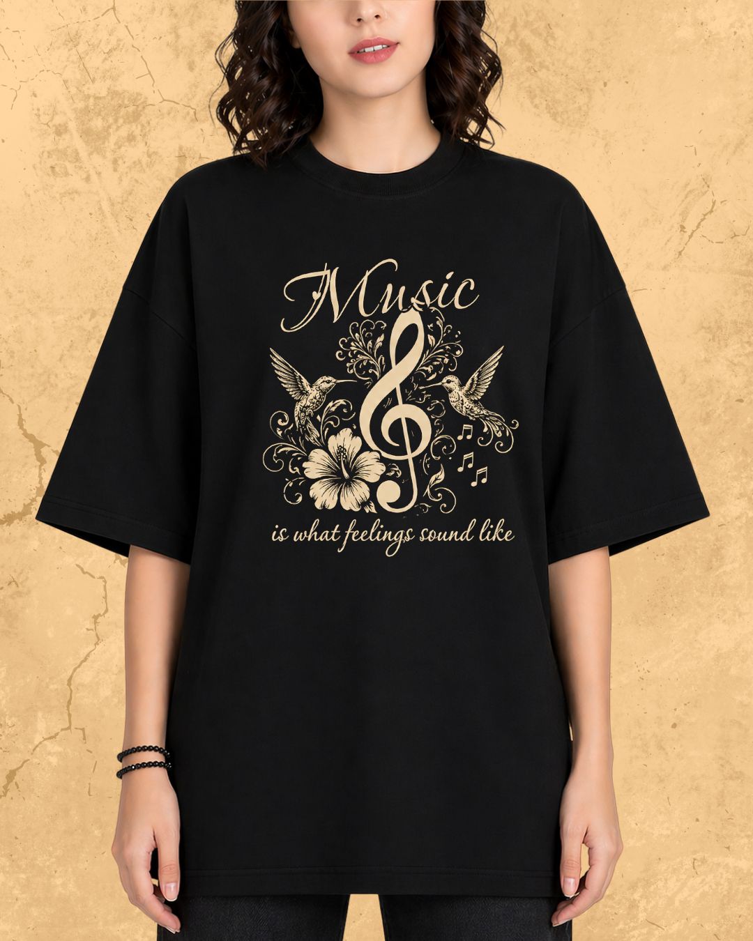 Music Is What Feelings Sound Like Cotton Tee