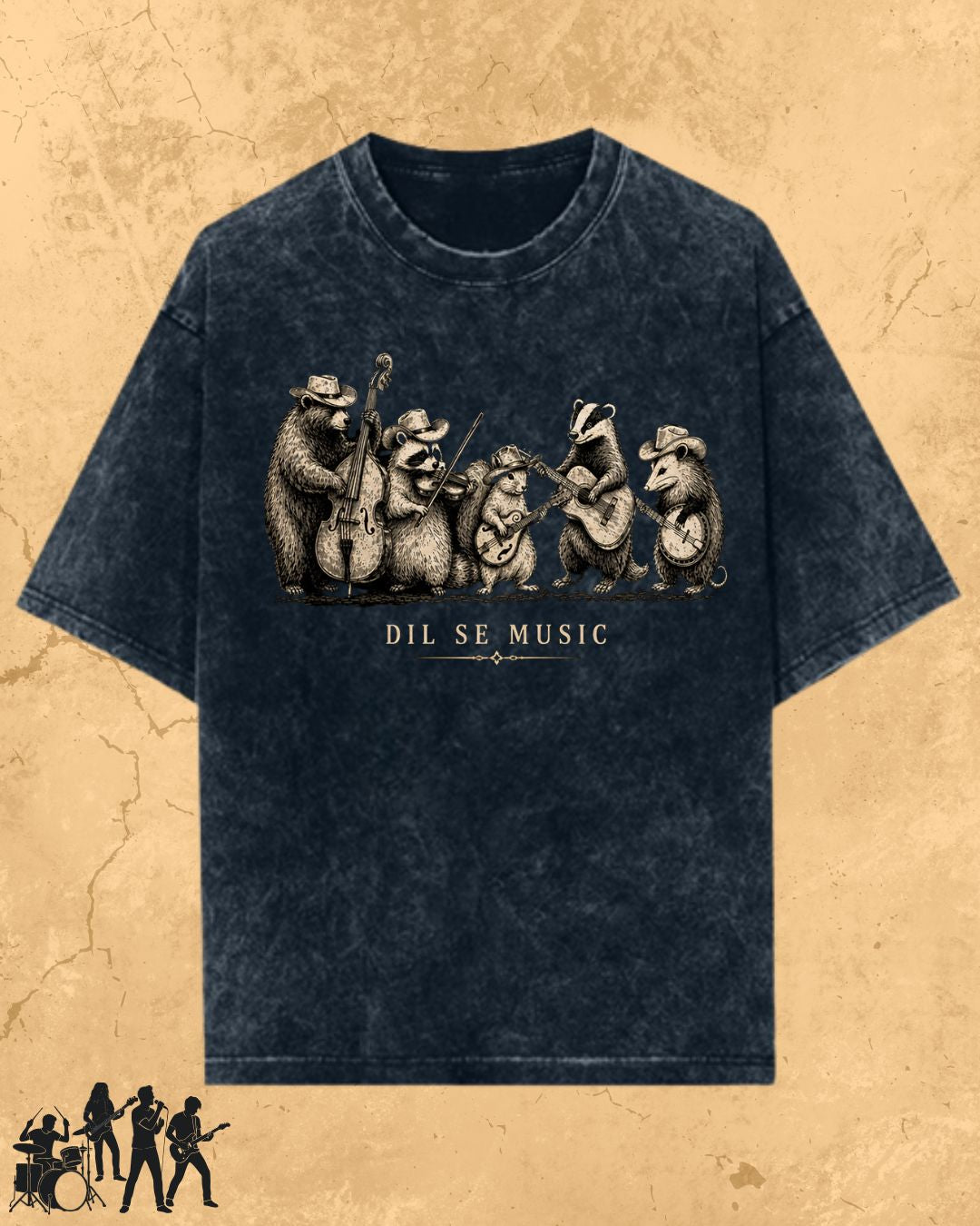Folk Band Animals Music T-Shirt
