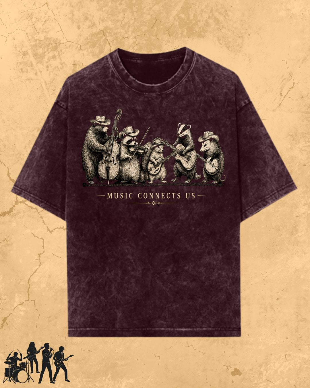 Folk Band Animals Music T-Shirt