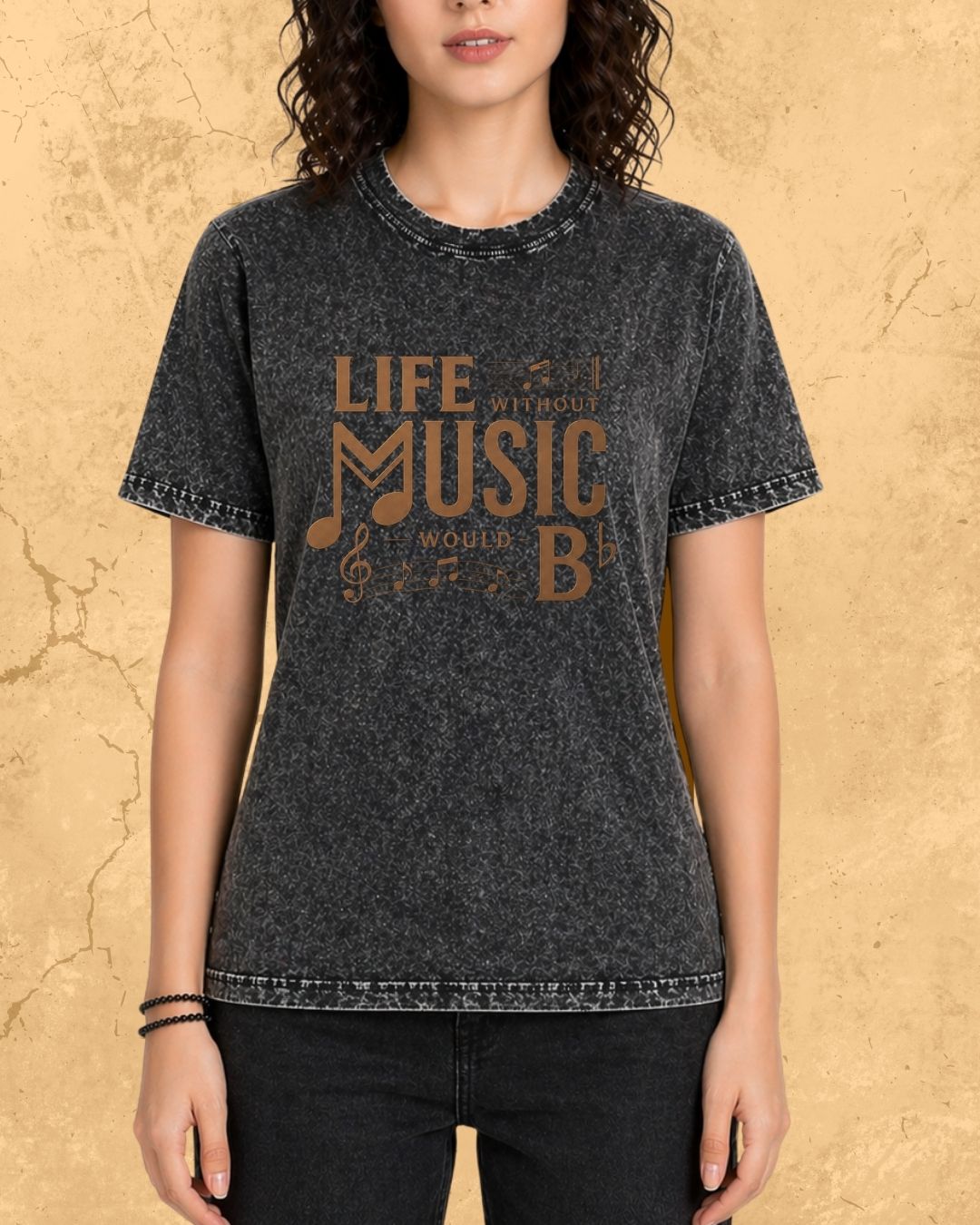 Life Without Music Would B Flat Cotton T-Shirt