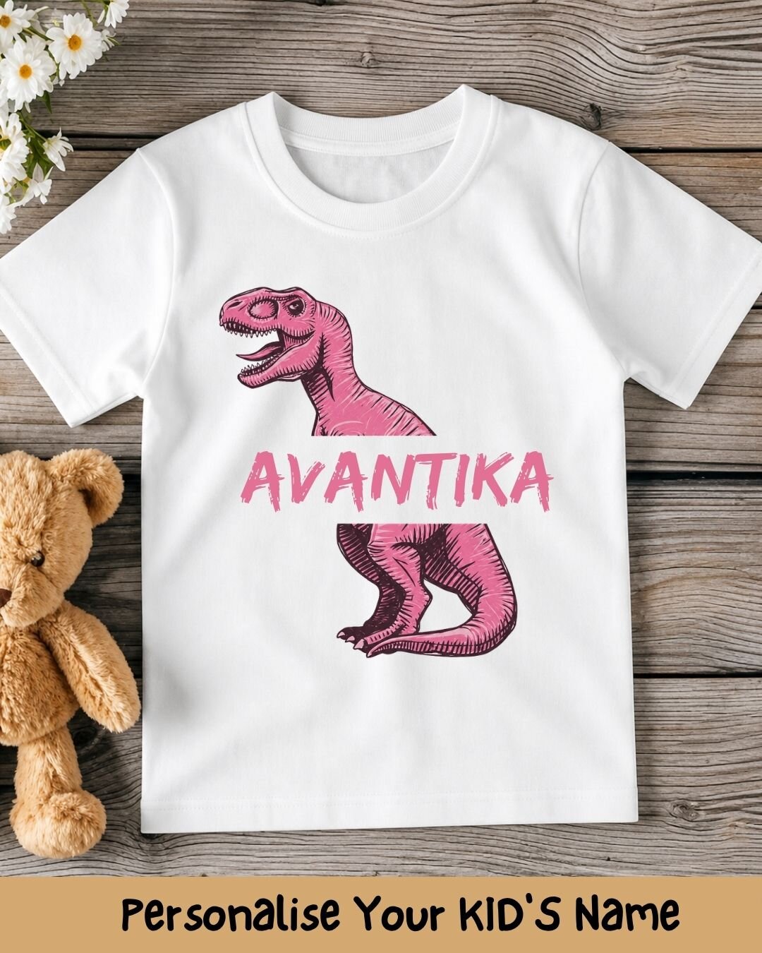 Dinosaur Custom Kid's Cotton Tee