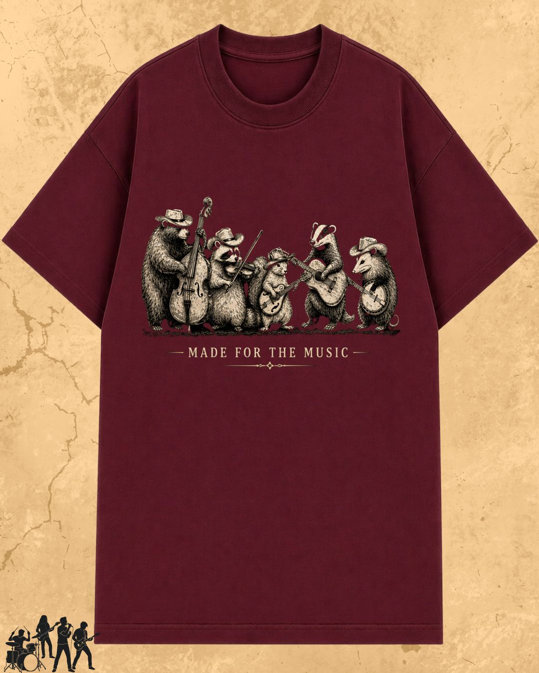 Folk Band Animals Music T-Shirt