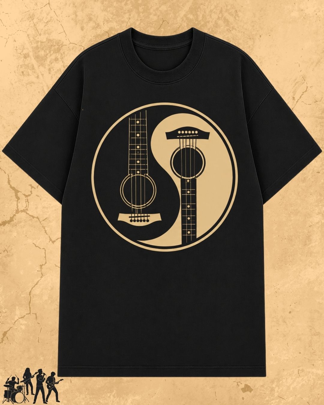 Yin Yang Guitar Cotton Tshirt