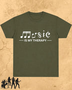 Music Is My Therapy Cotton Tshirt
