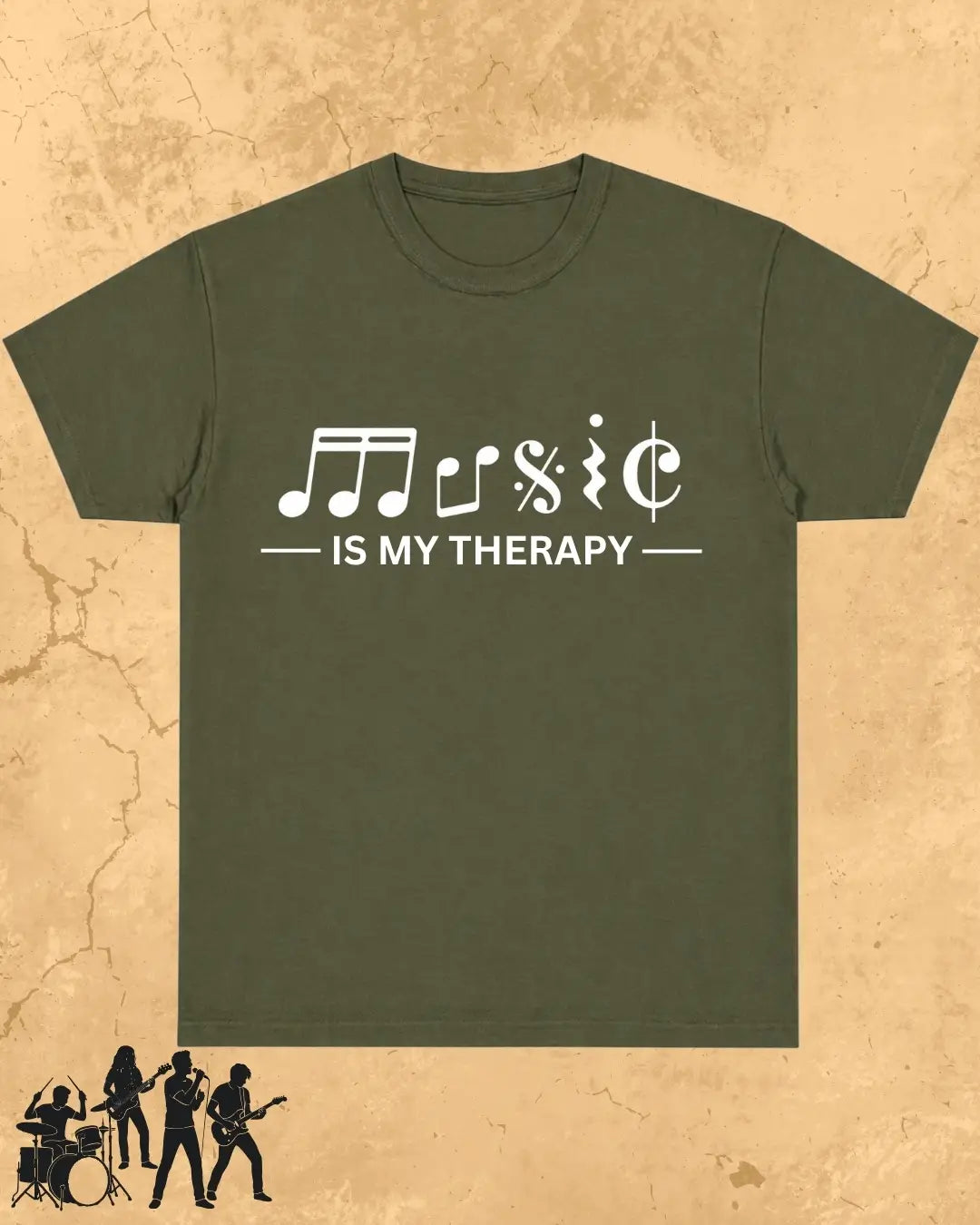 Music Is My Therapy Cotton Tshirt