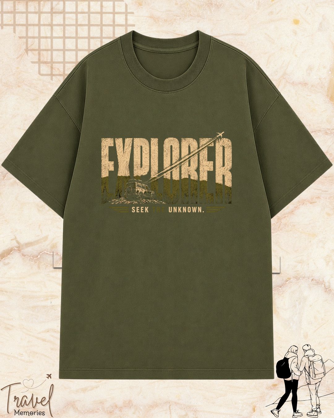 Vintage Travel Vibes Cotton Tshirt