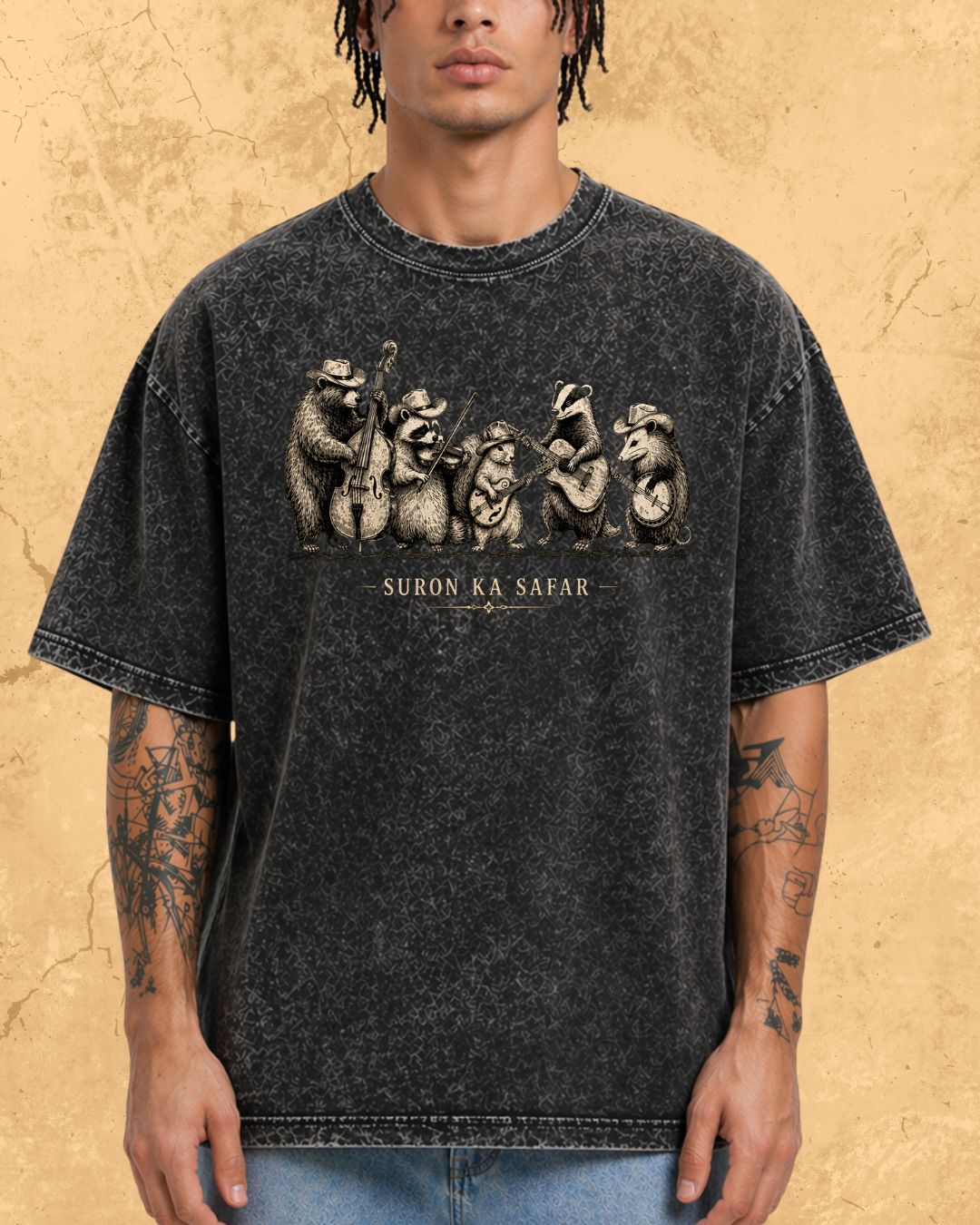 Folk Band Animals Music T-Shirt