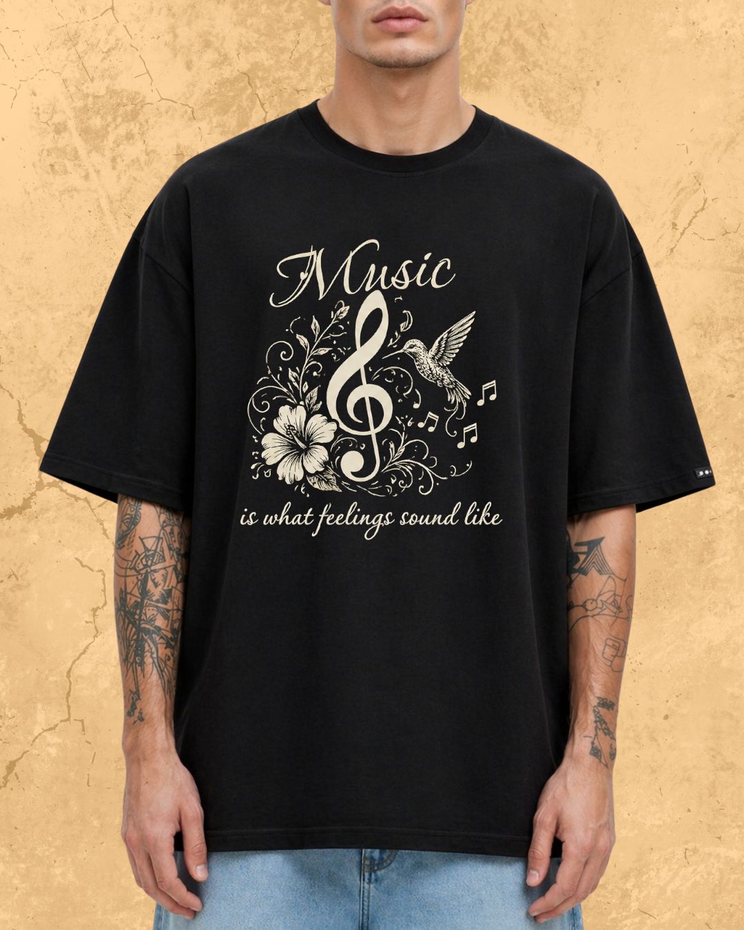 Music Is What Feelings Sound Like Cotton Tee