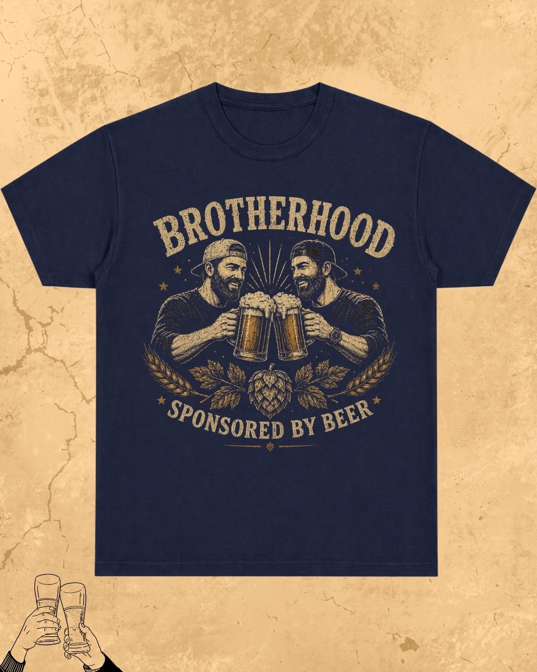 Beer Bond Statement Cotton T-Shirt