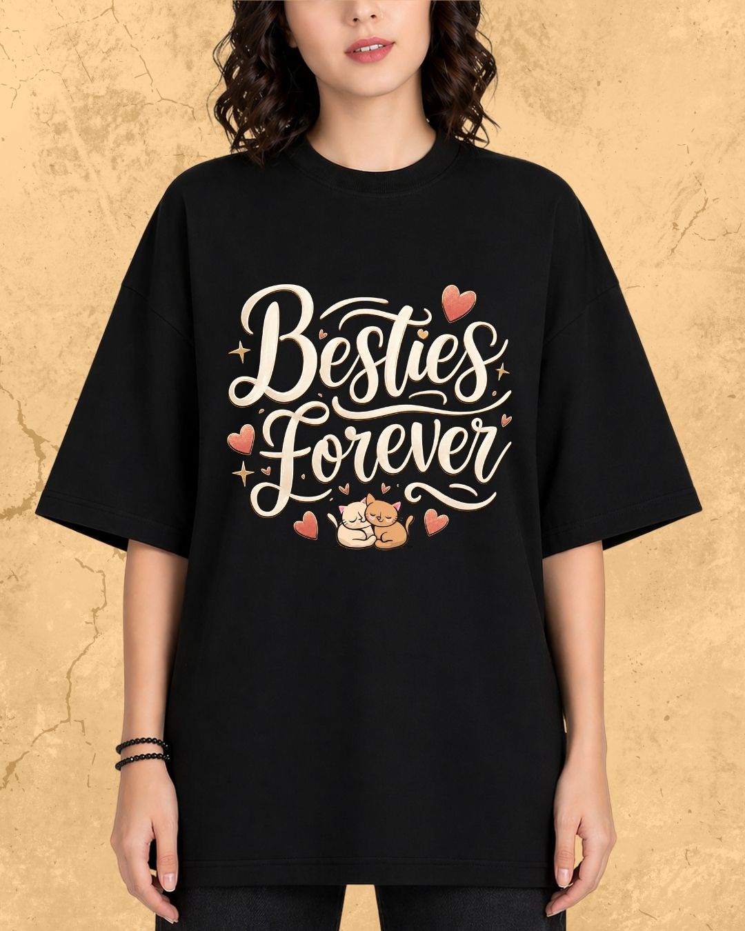 Meow Besties Cotton Tshirt