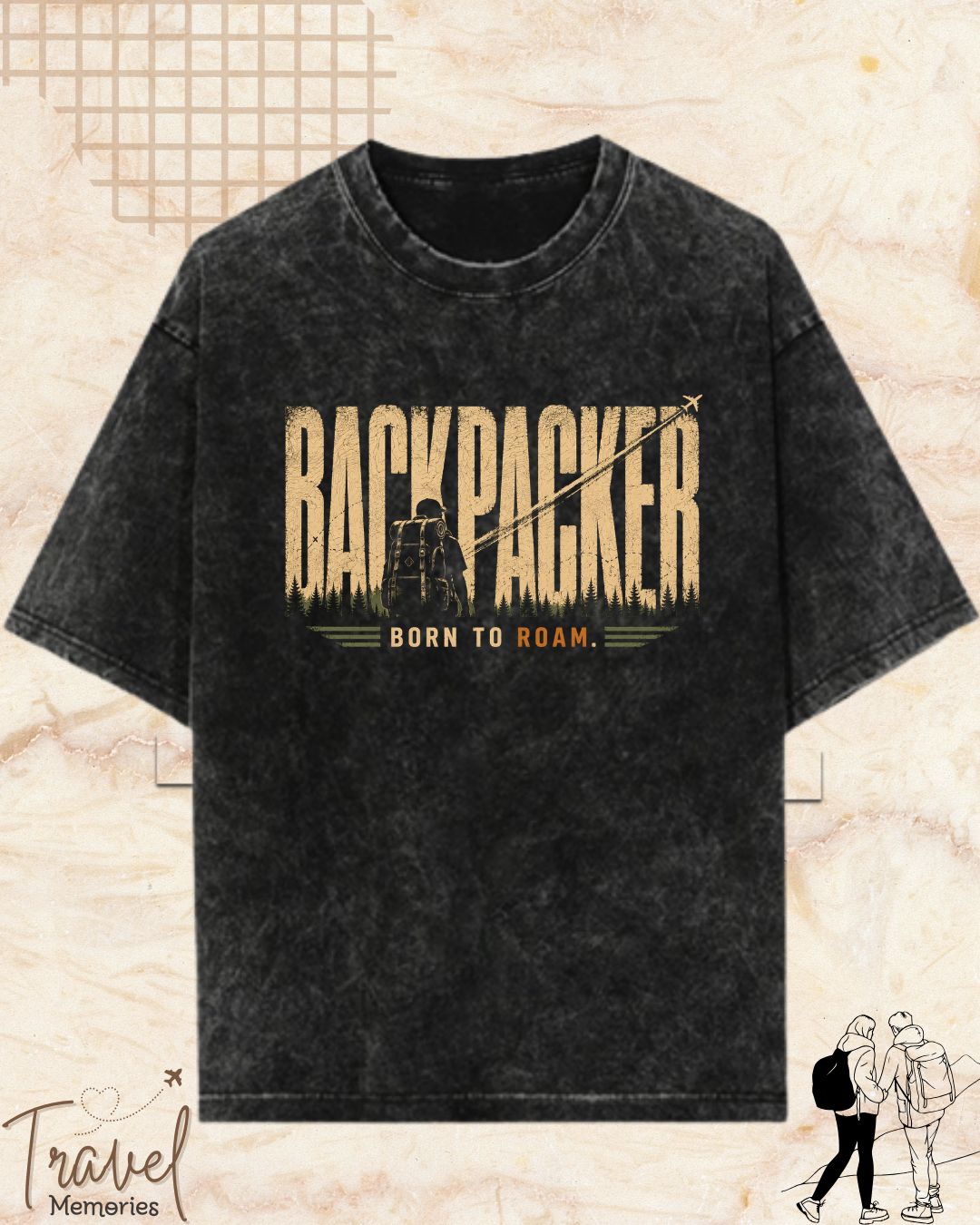 Vintage Travel Vibes Cotton Tshirt