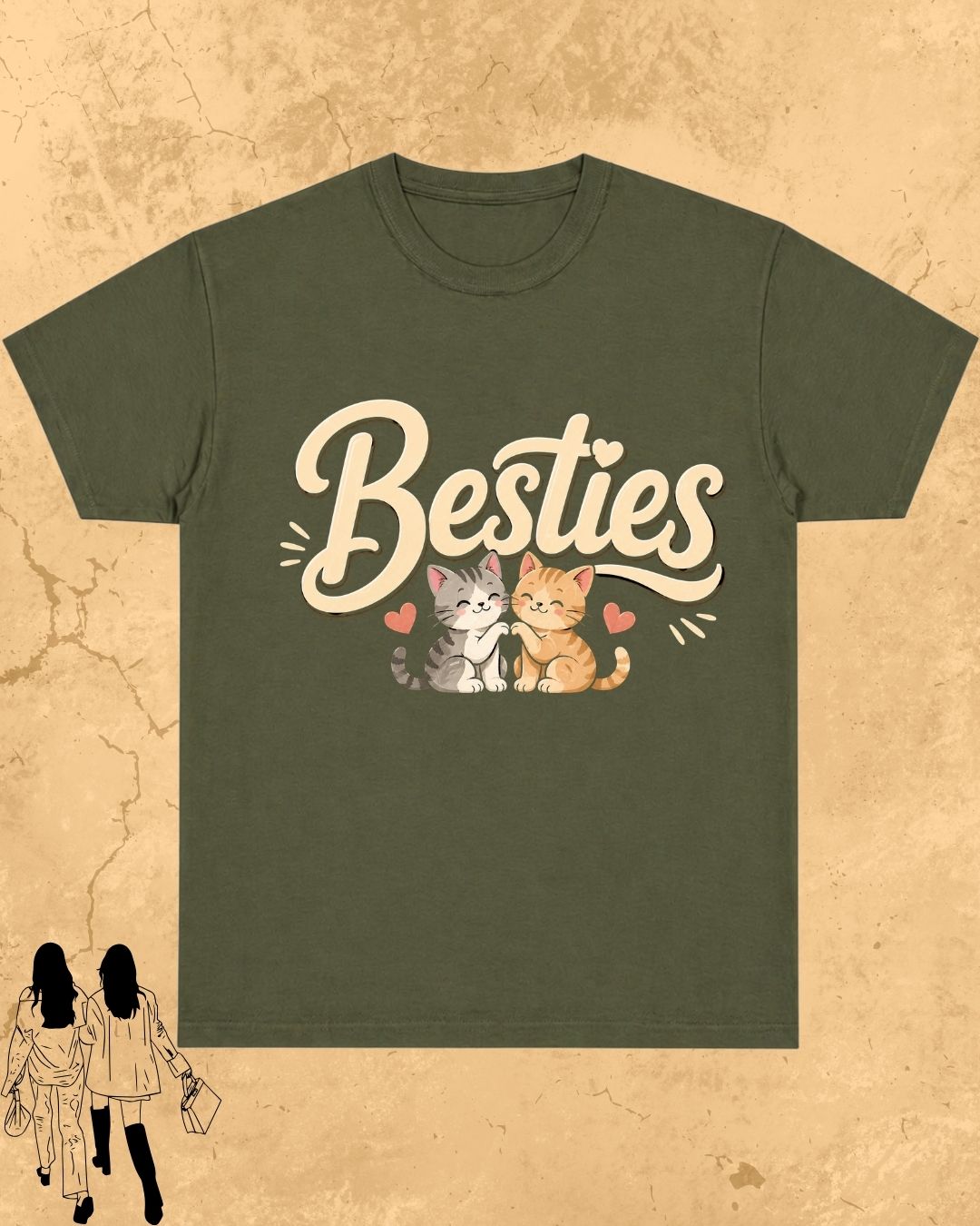 Meow Besties Cotton Tshirt
