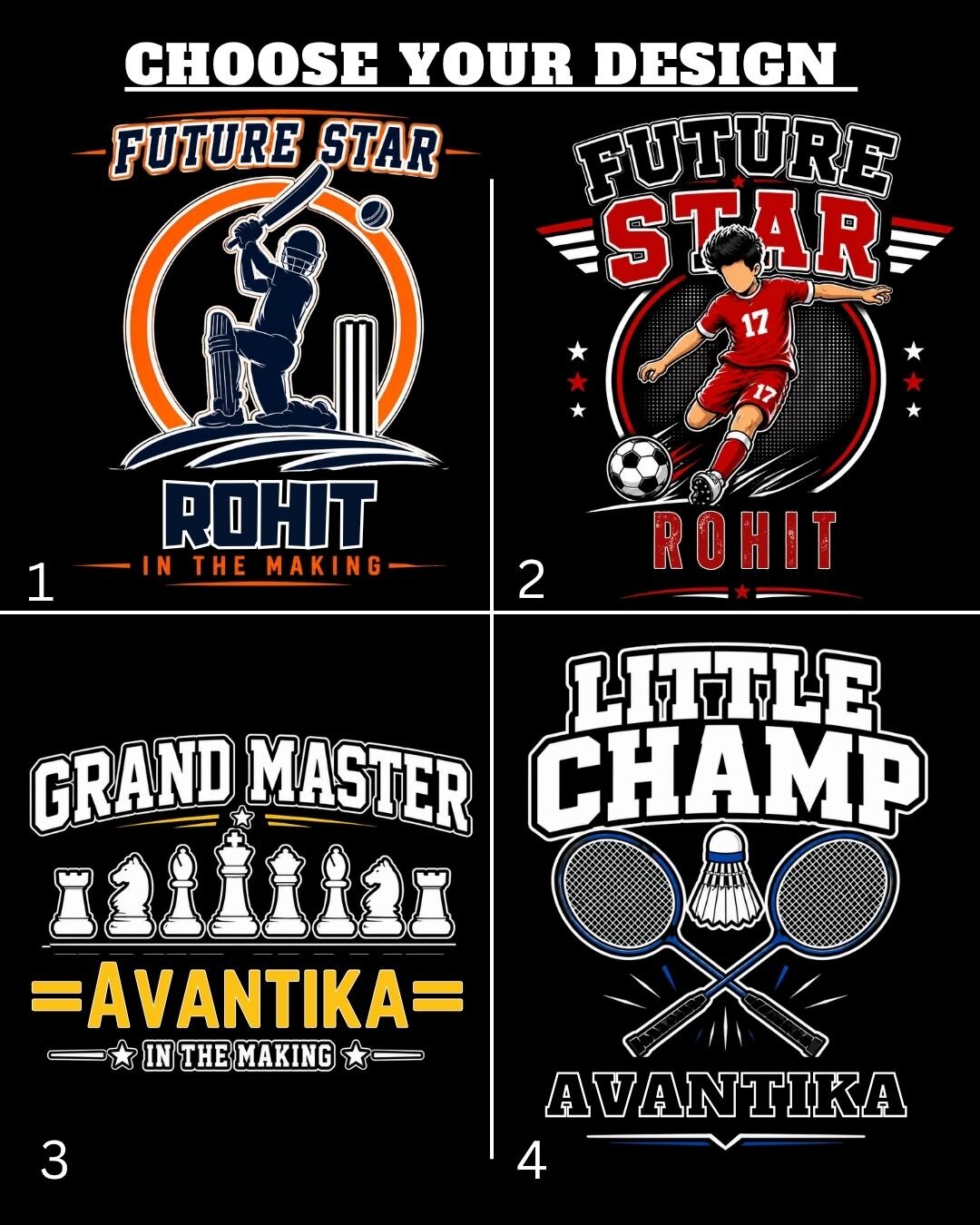 Future Sport Star Custom Kid's Cotton Tee