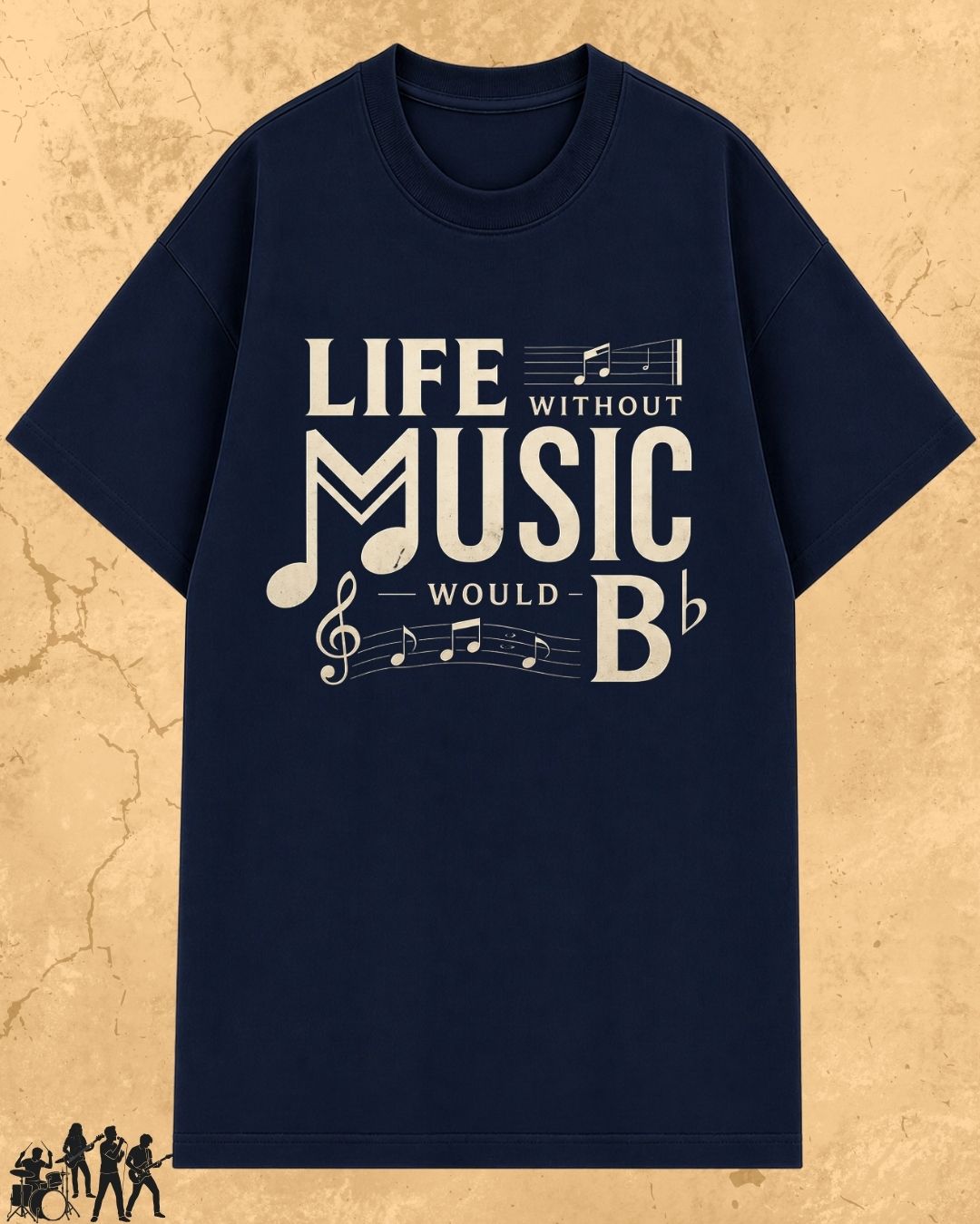 Life Without Music Would B Flat Cotton T-Shirt