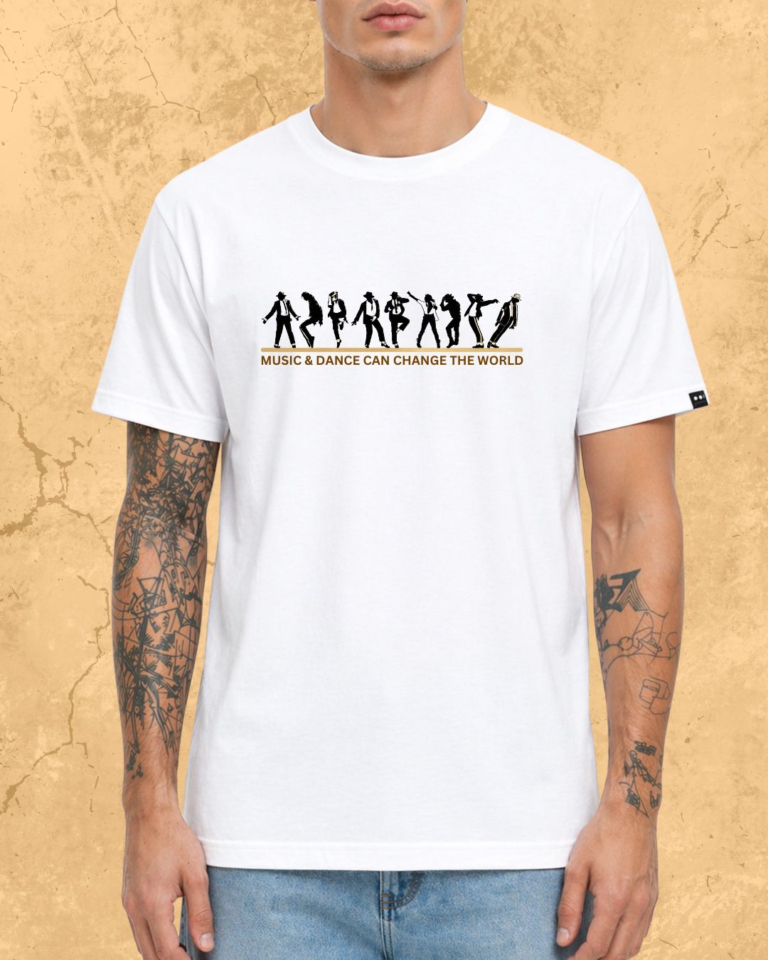 White Michael Jackson Cotton Tee