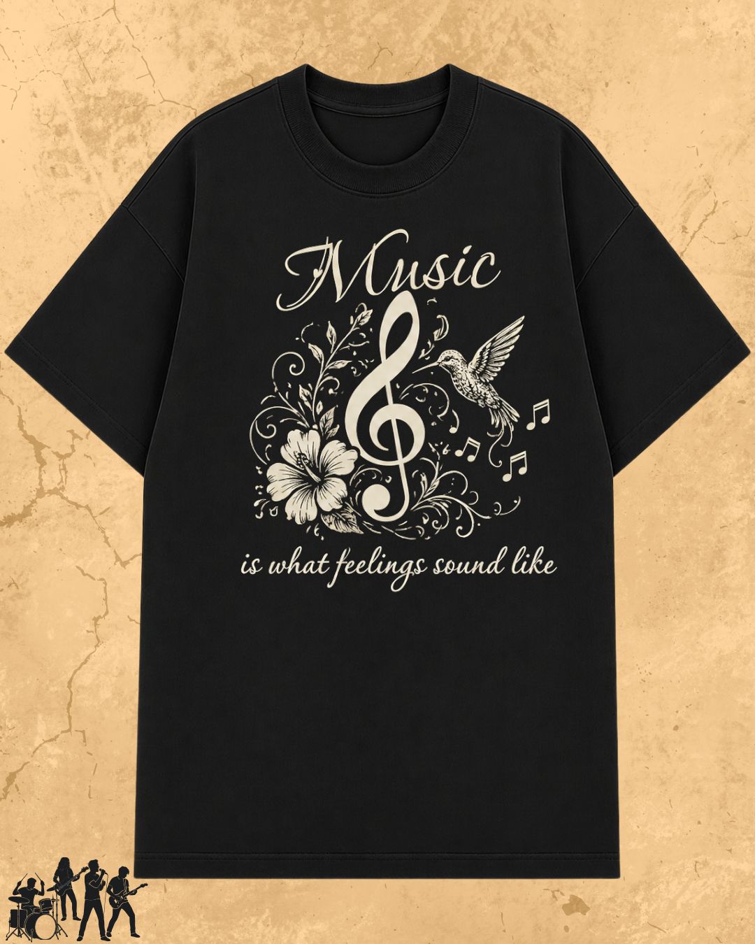 Music Is What Feelings Sound Like Cotton Tee