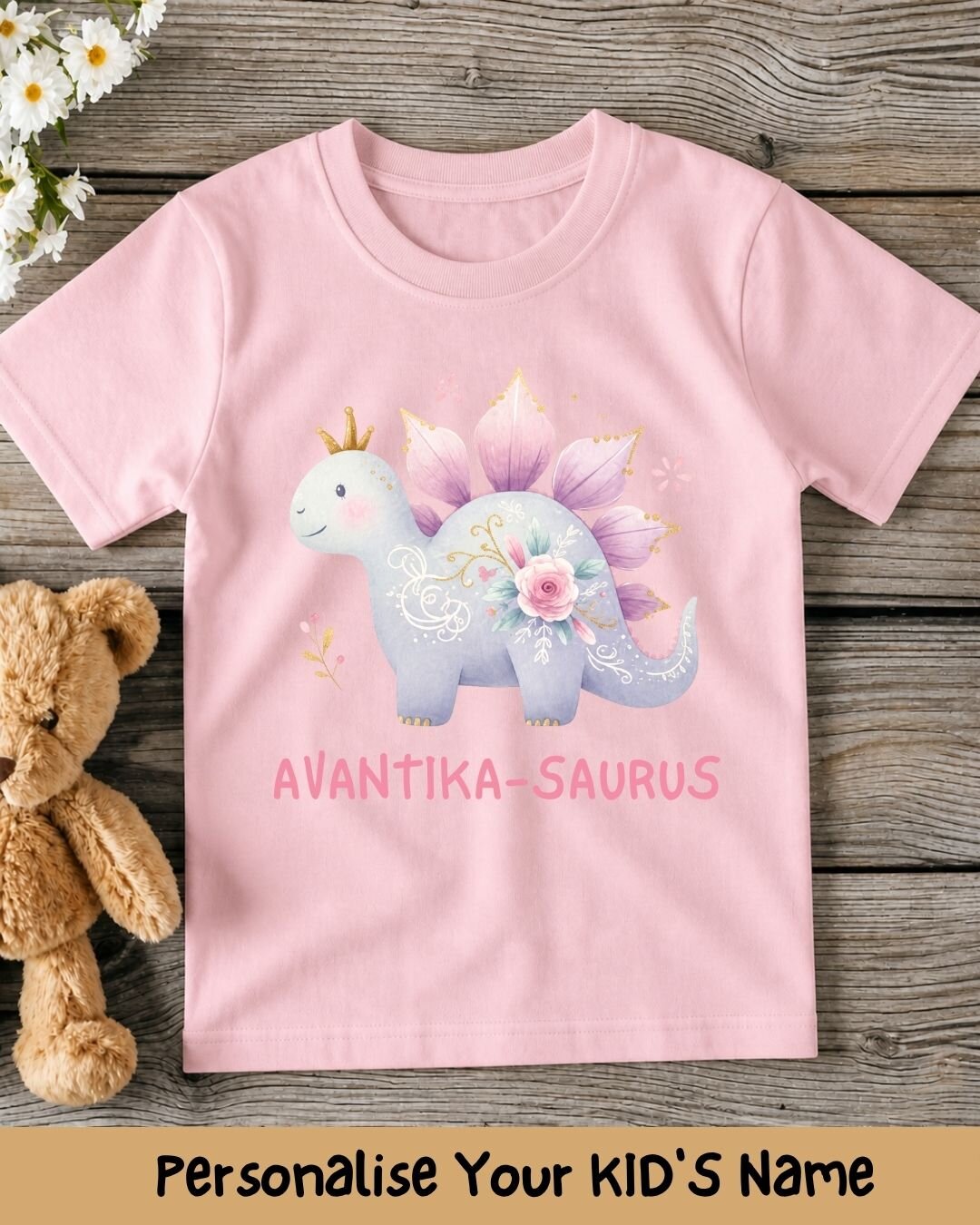 Dinosaur Custom Kid's Cotton Tee