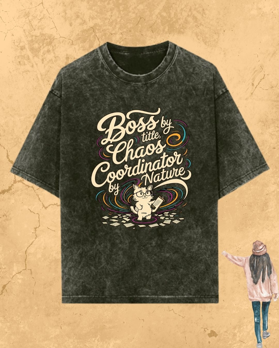 Cool Meow Girl Vibes Cotton Tee