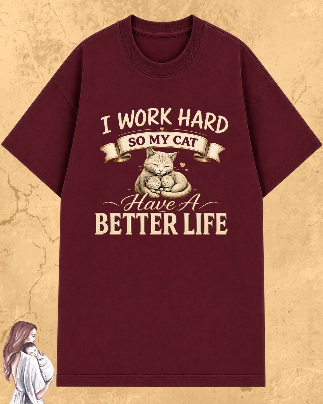 Purr Mom Cotton Tshirt