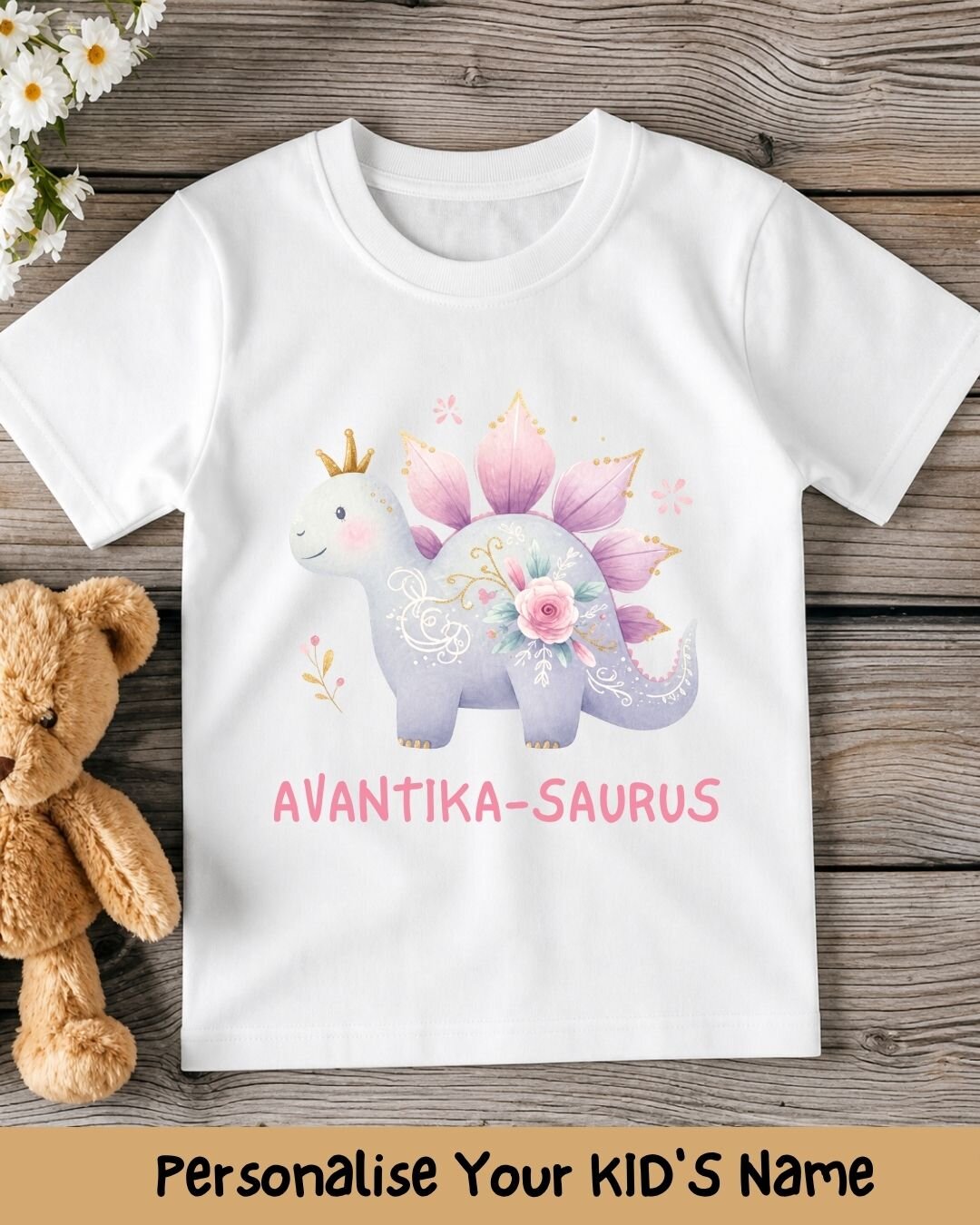Dinosaur Custom Kid's Cotton Tee