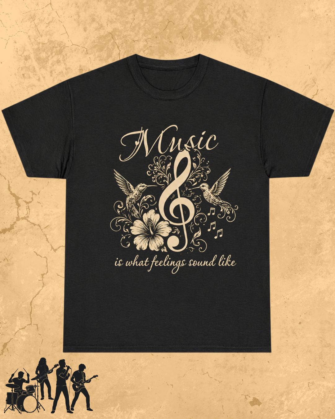 Music Is What Feelings Sound Like Cotton Tee