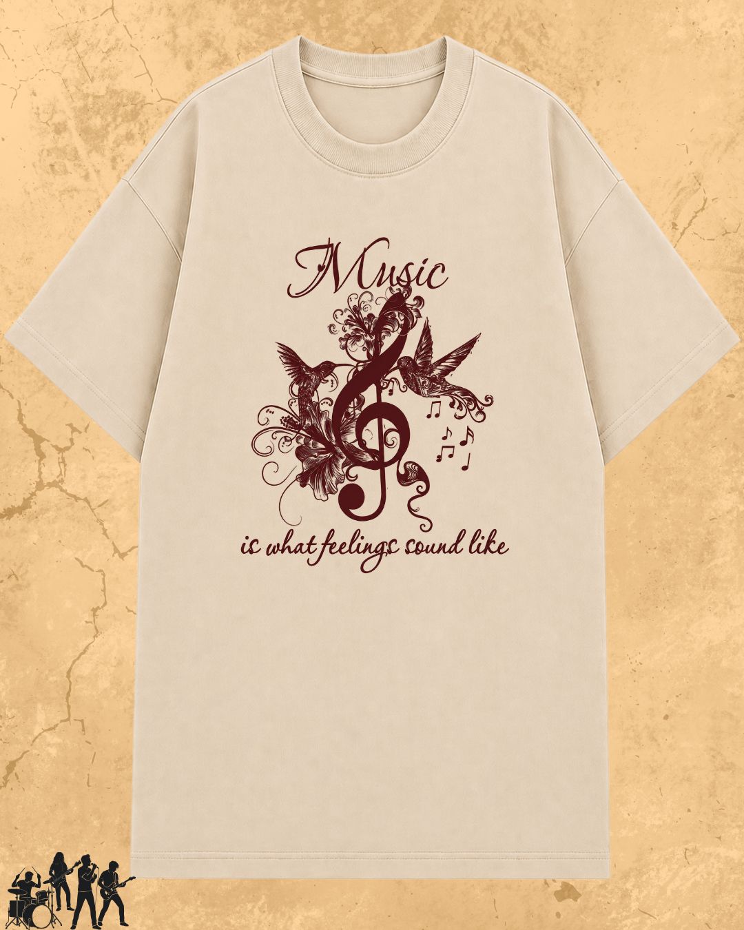 White Music Is What Feelings Sound Like Cotton Tshirt