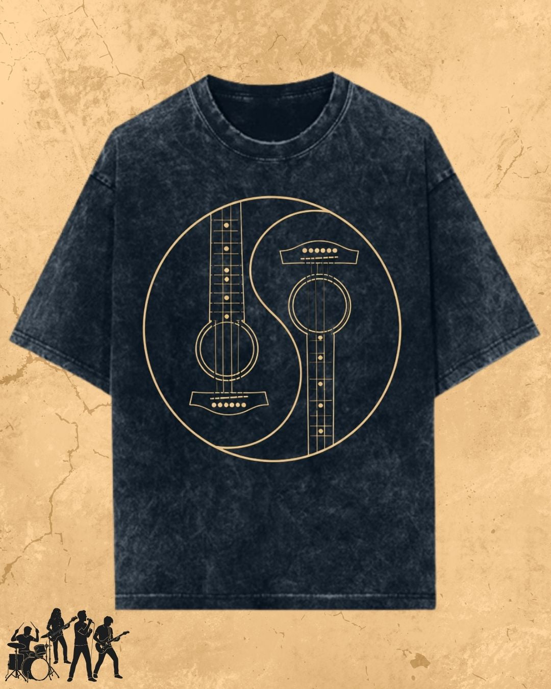 Yin Yang Guitar Cotton Tshirt
