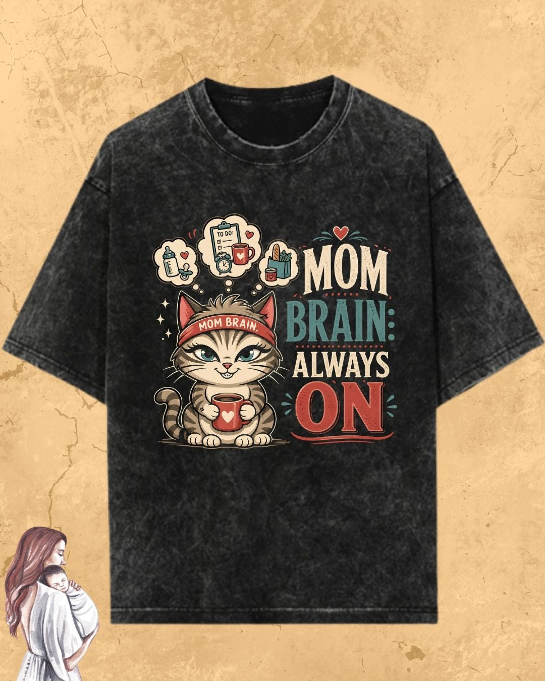 Purr Mom Cotton Tshirt