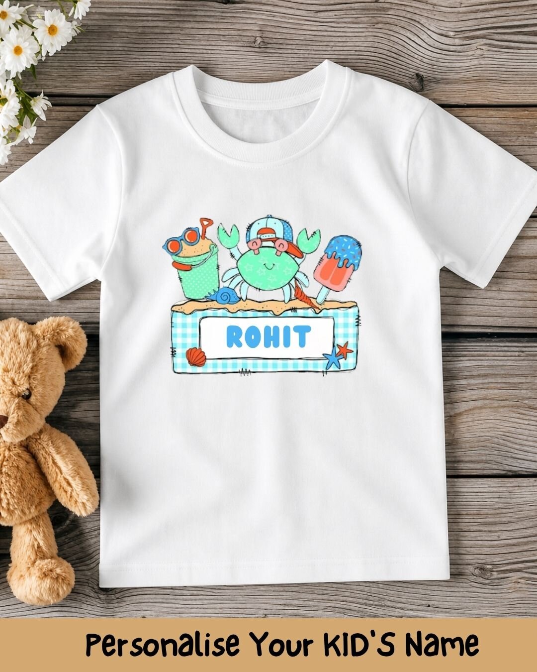 Beach Custom Kid's Cotton Tee