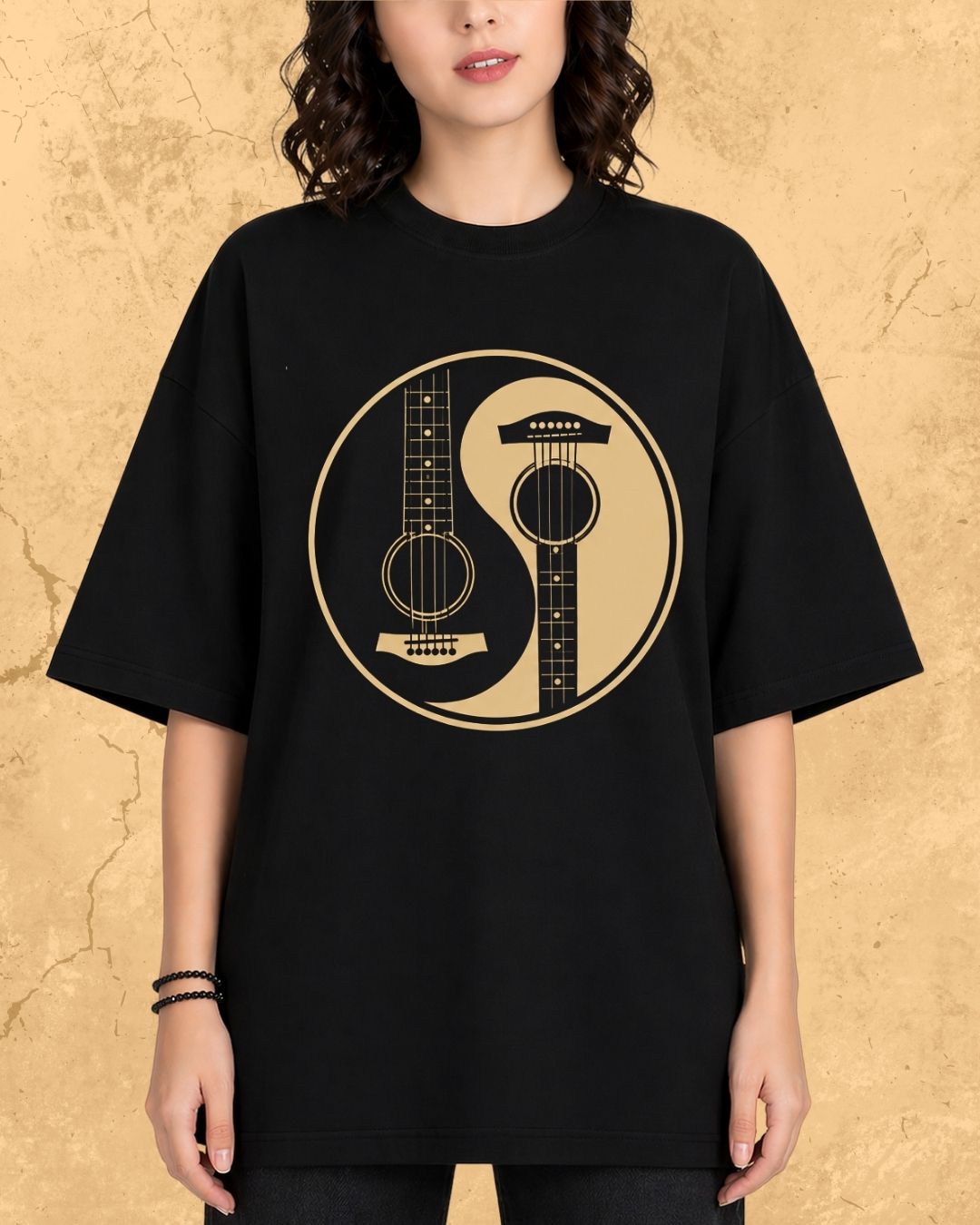 Yin Yang Guitar Cotton Tshirt