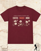 Three Stages of Every Trip Travel Cotton Tshirt Part 1