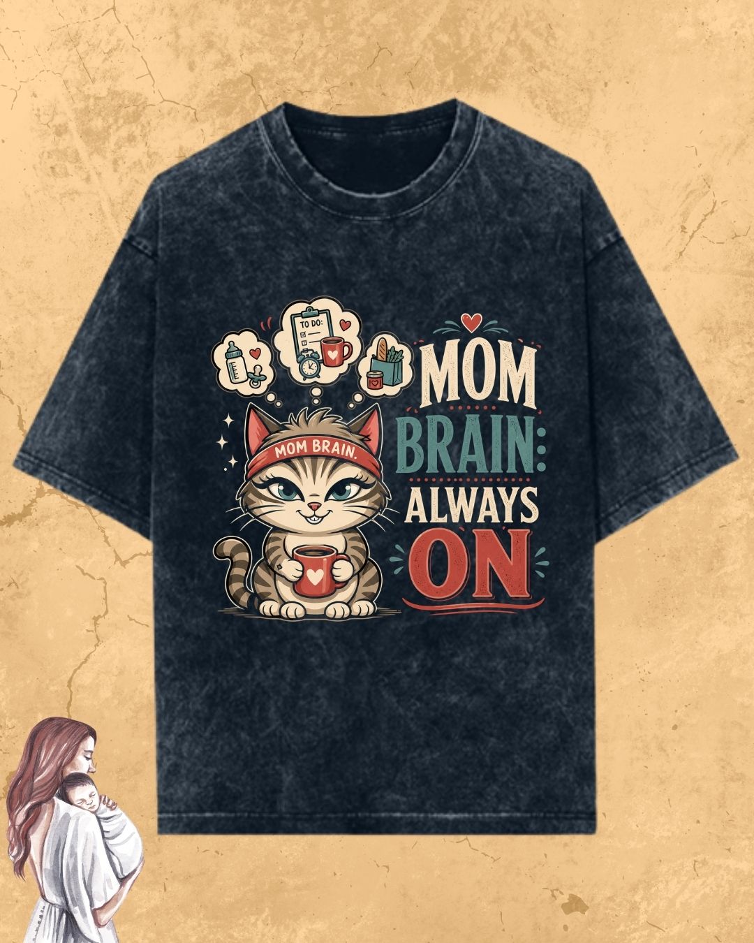 Purr Mom Cotton Tshirt