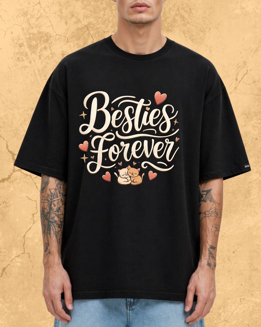 Meow Besties Cotton Tshirt
