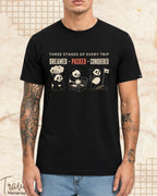 Three Stages of Every Trip Travel Cotton Tshirt Part 1