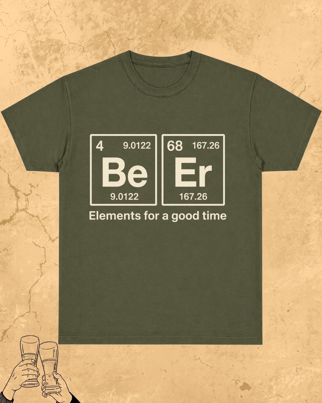 Beer Chemistry Pun Cotton Tshirt