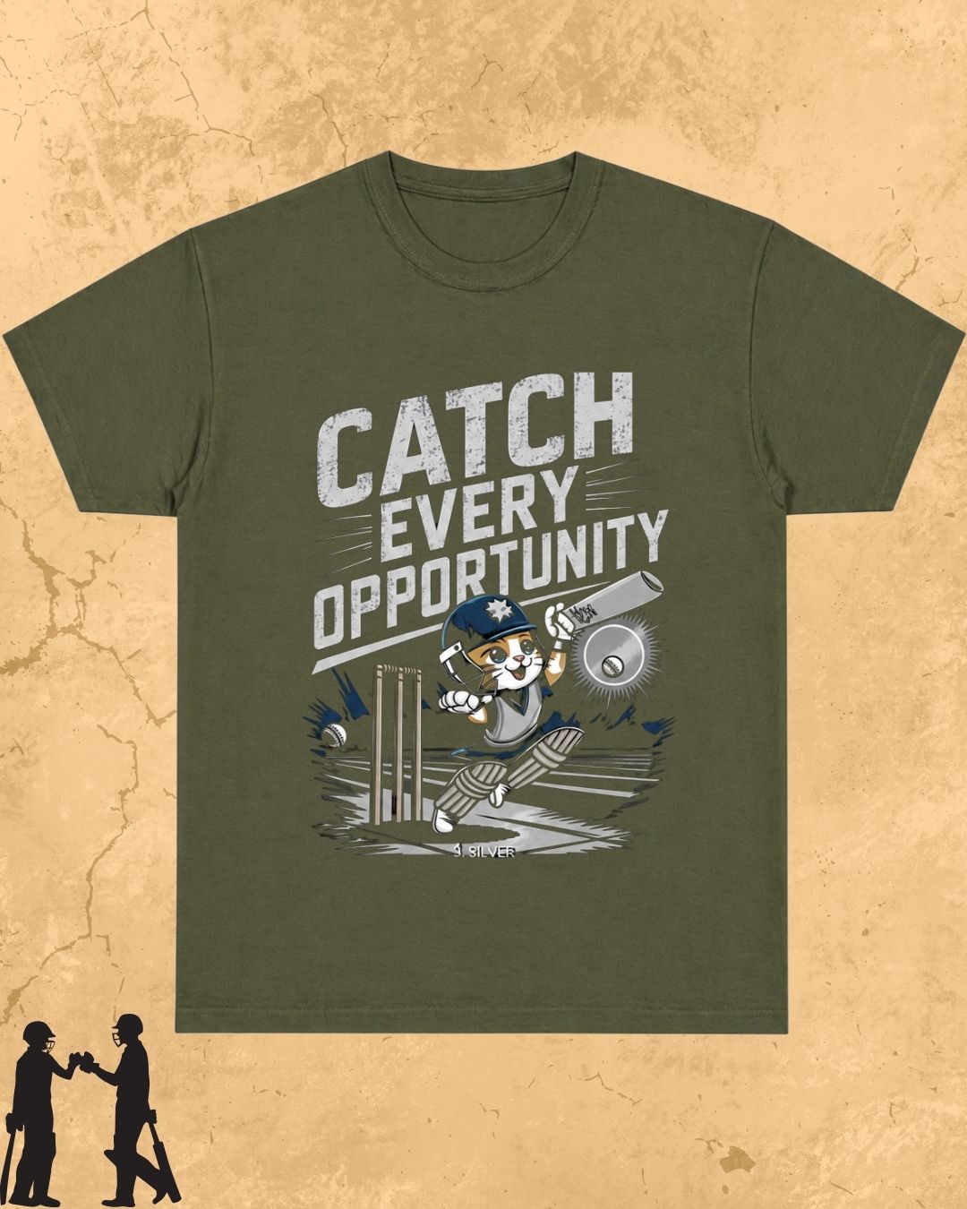 Meow Cricket Champion Cotton Tee