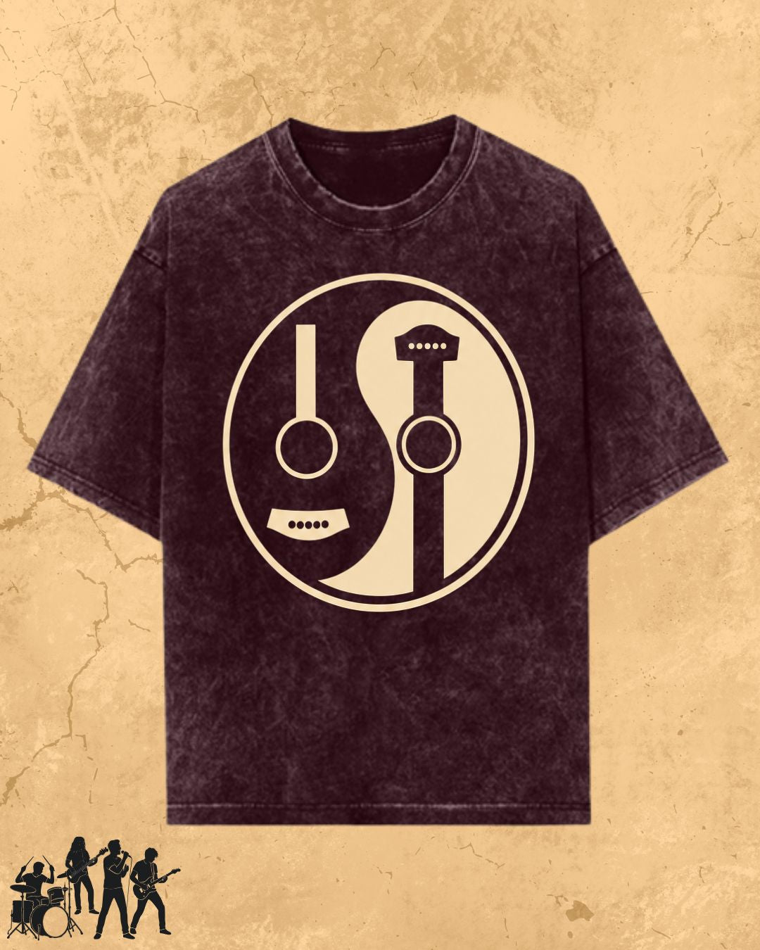 Yin Yang Guitar Cotton Tshirt