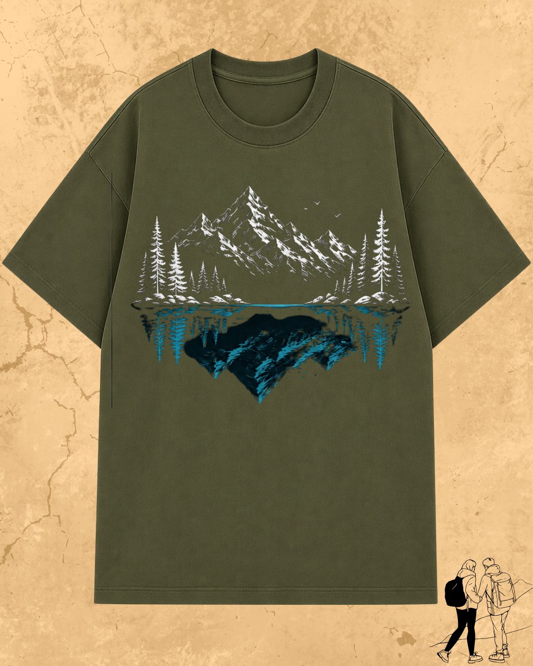 Mountain Reflection Cotton Tshirt