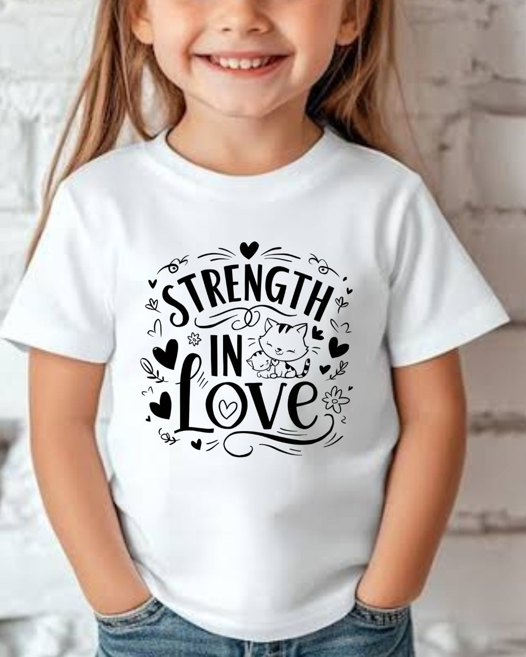 Strength In Love Kid Cotton Tshirt