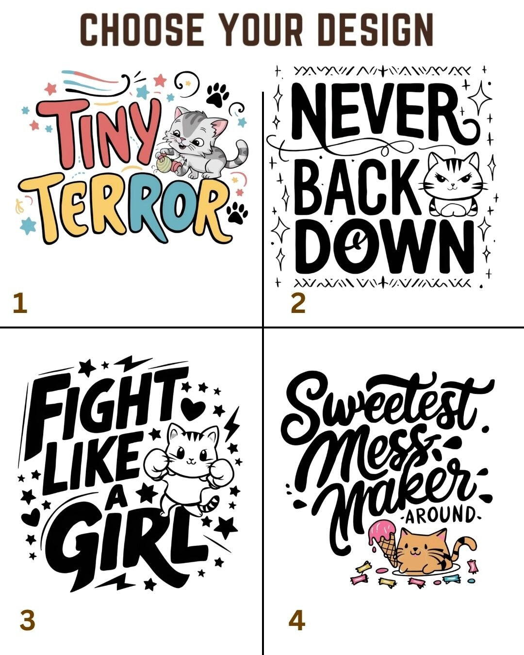 Cute Attitude Cat Kid Cotton Tee