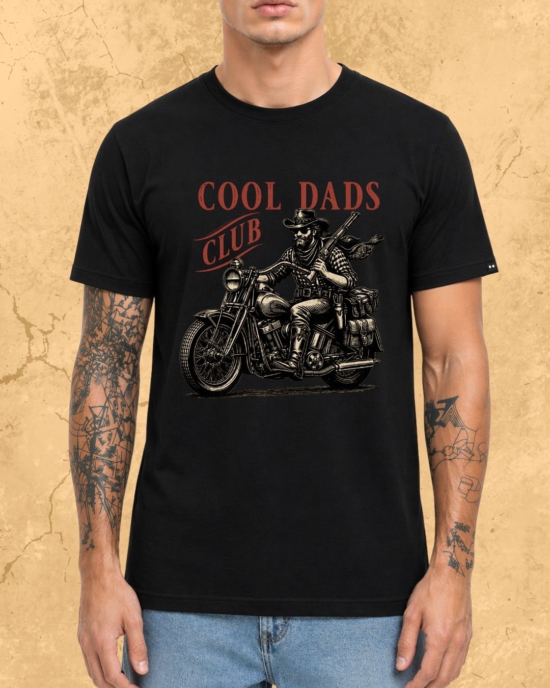 Vintage Cool Dad's Motorcycle Cotton Tshirt