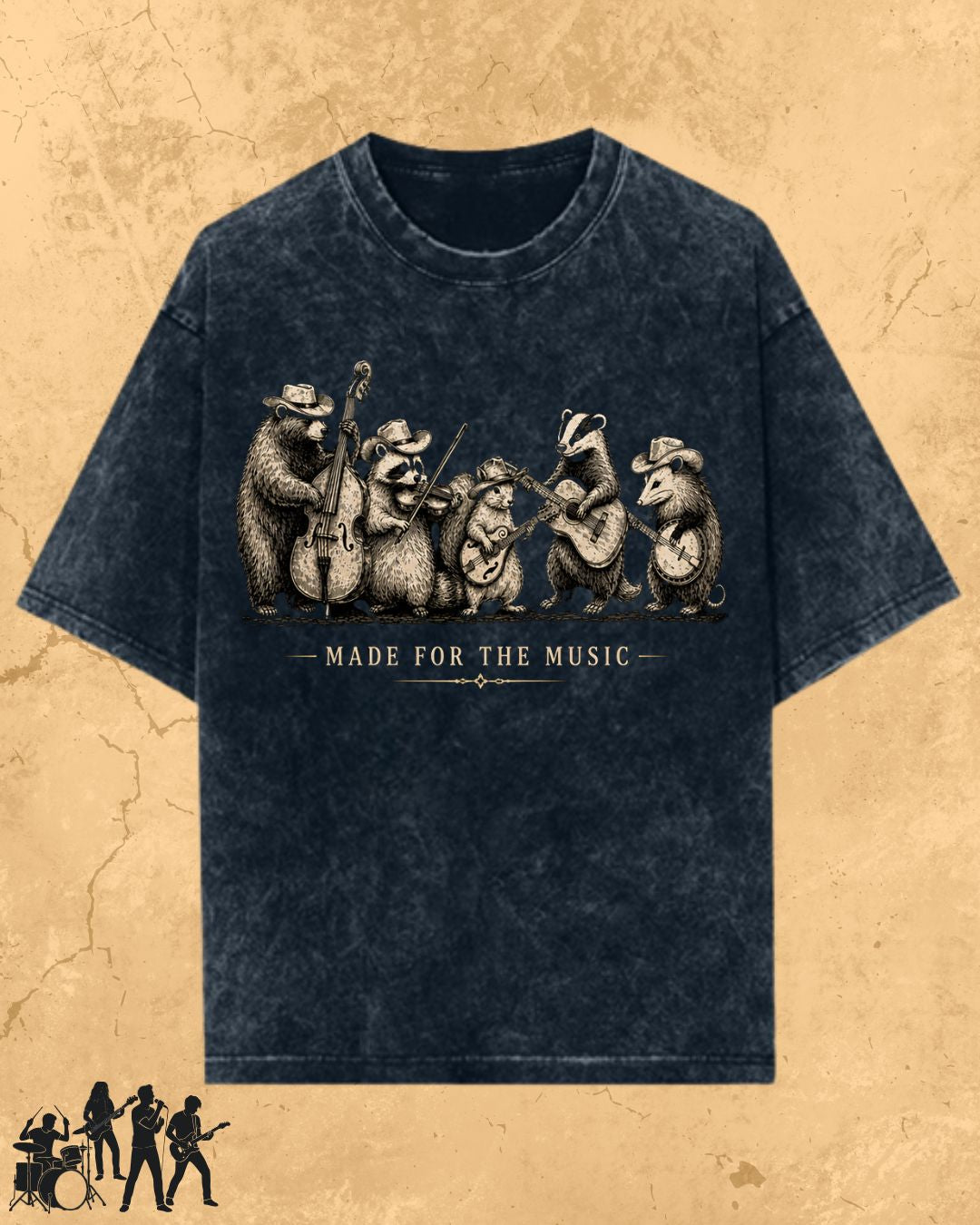 Folk Band Animals Music T-Shirt