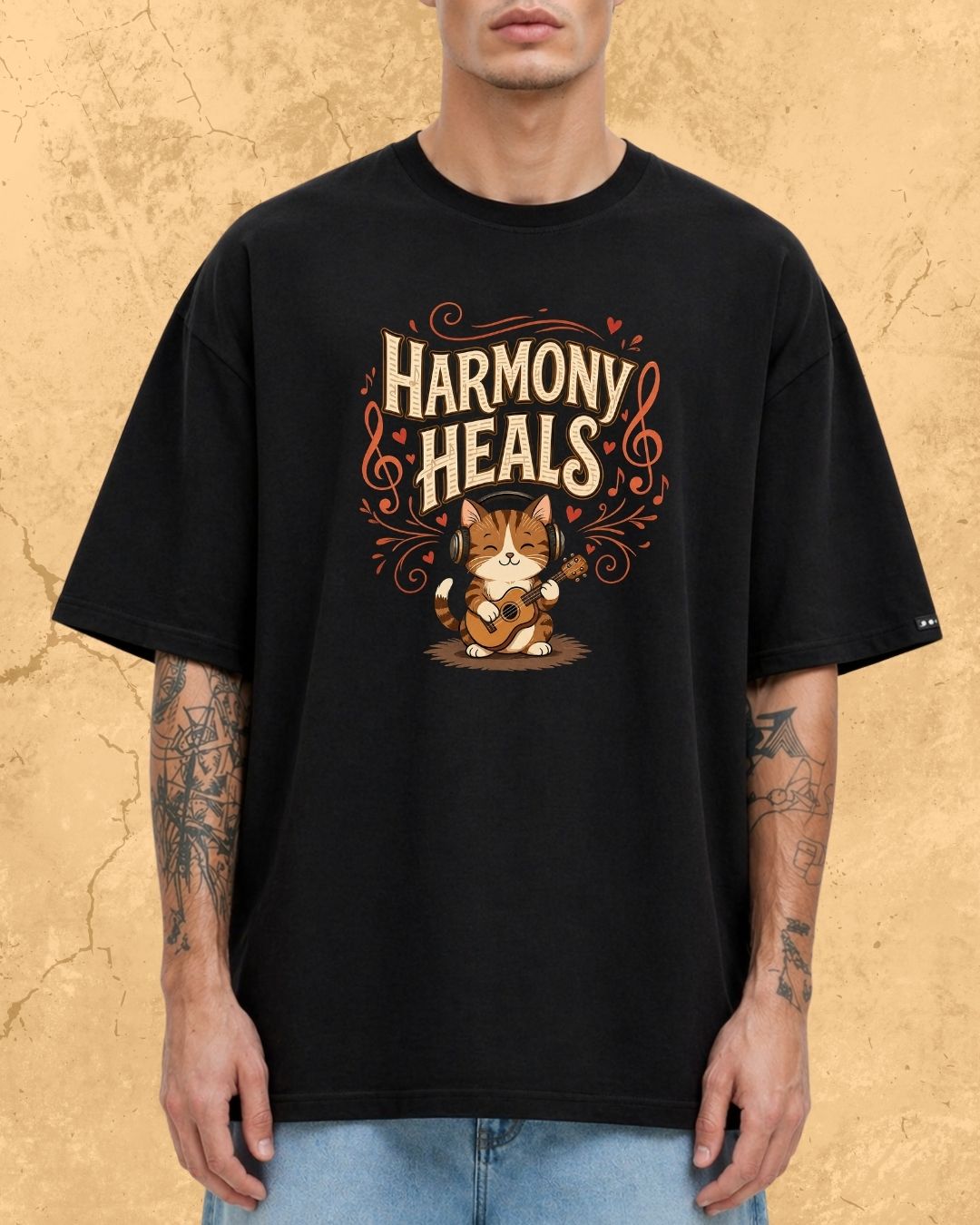 Purrfect Groove Cotton Tee