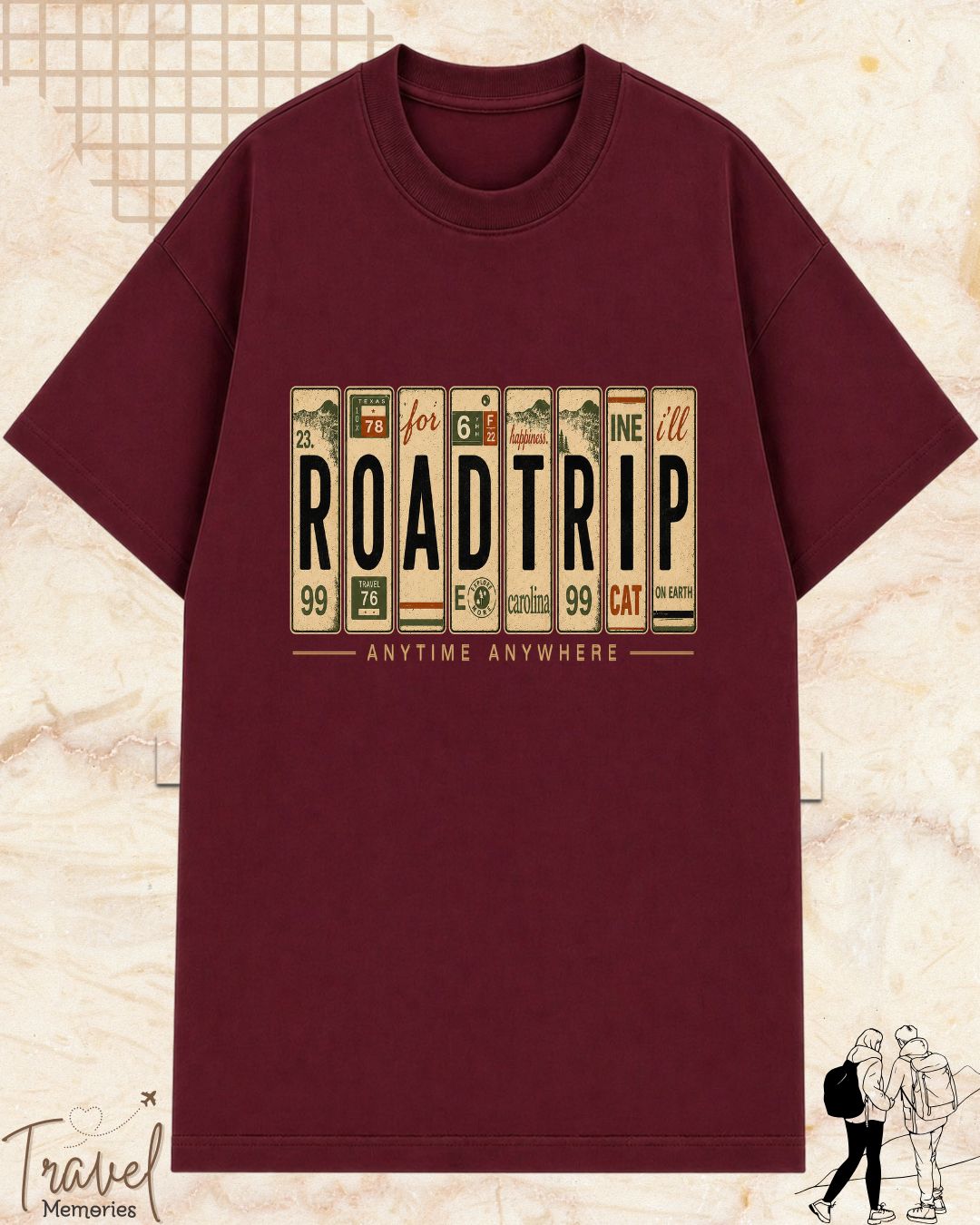 Roadtrip Travel Cotton Tshirt