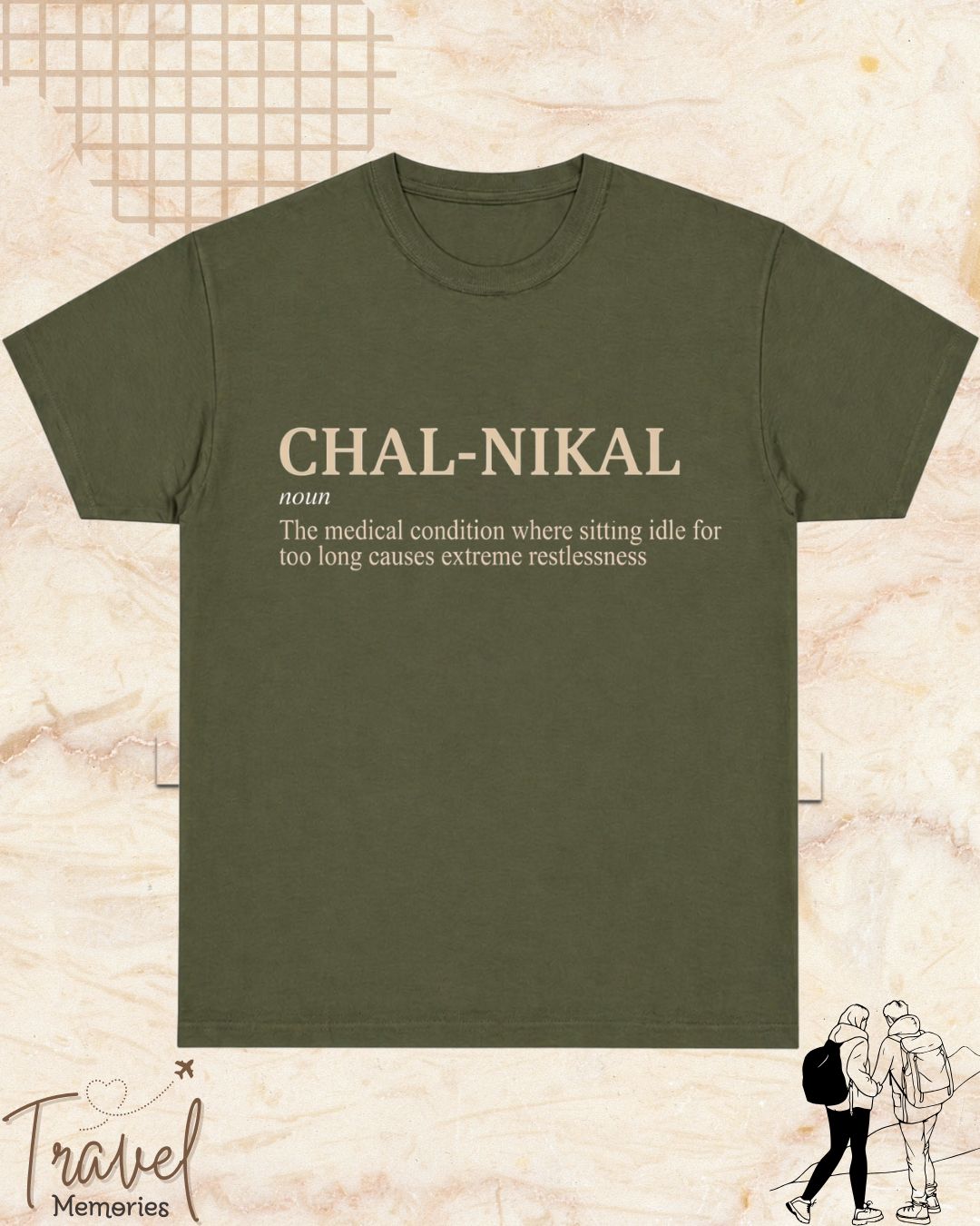 Hinglish Minimalist Dictionary Travel Cotton Tshirt