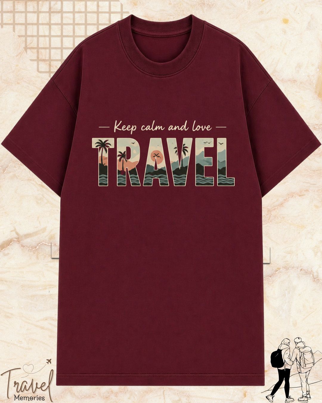 WanderScape Travel Cotton Tshirt