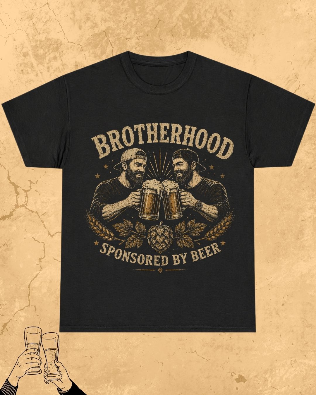 Beer Bond Statement Cotton T-Shirt