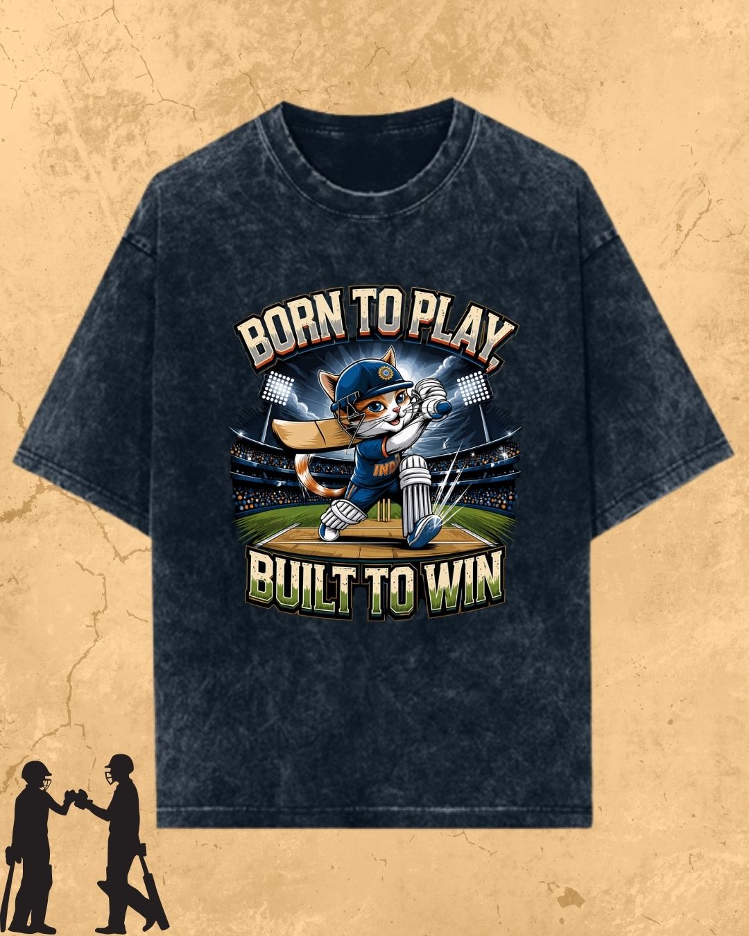 Meow Cricket Champion Cotton Tee
